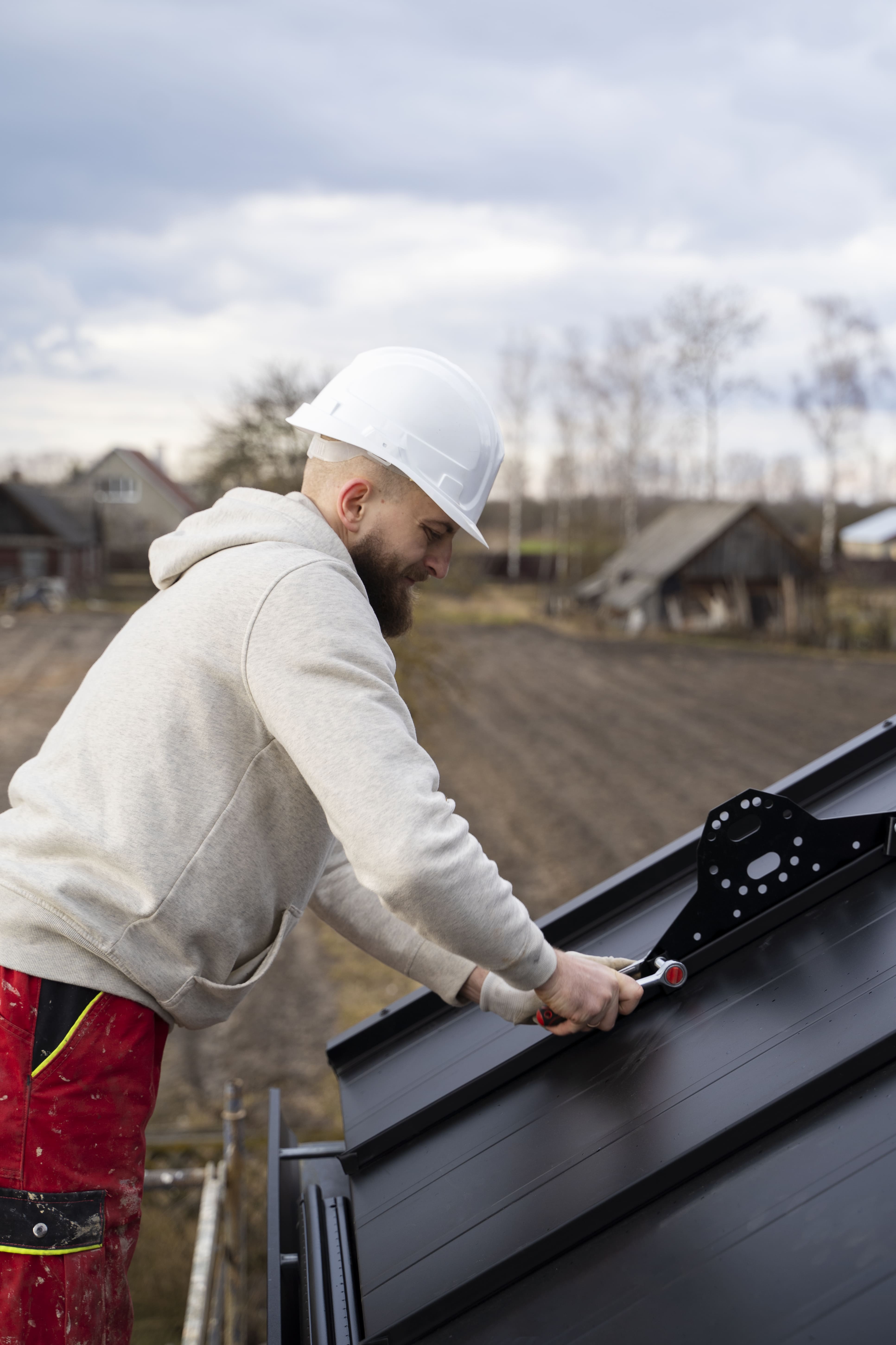 Eco-friendly solar water heater installations to reduce energy costs.